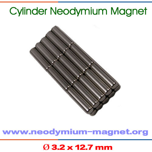 Aimant permanent Rod Bâton néodyme - Ø3.2x12.7mm-N35H-cylindre-neuf - XFMAG  Aimants