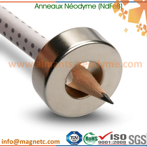 anneaux magnétiques en néodyme - Anneaux-Néodyme-Ø26xØ12x9mm-N48M-Ni -  XFMAG Aimants