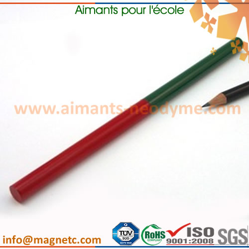 cylindre AlNiCo rouge/vert marquÃ©